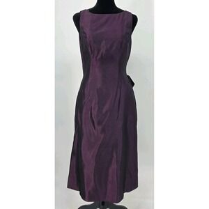 JS Collections Ankle Length Gown SZ 6 Purple V-Back With Bow Prom Homecoming